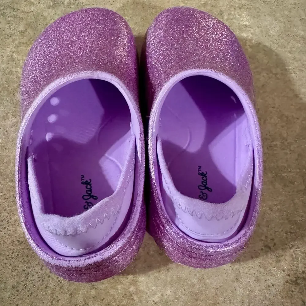 Cat & Jack Adorable, Fun, Sparkle Purple Glitter Toddler Clogs, Size 7 NWOT